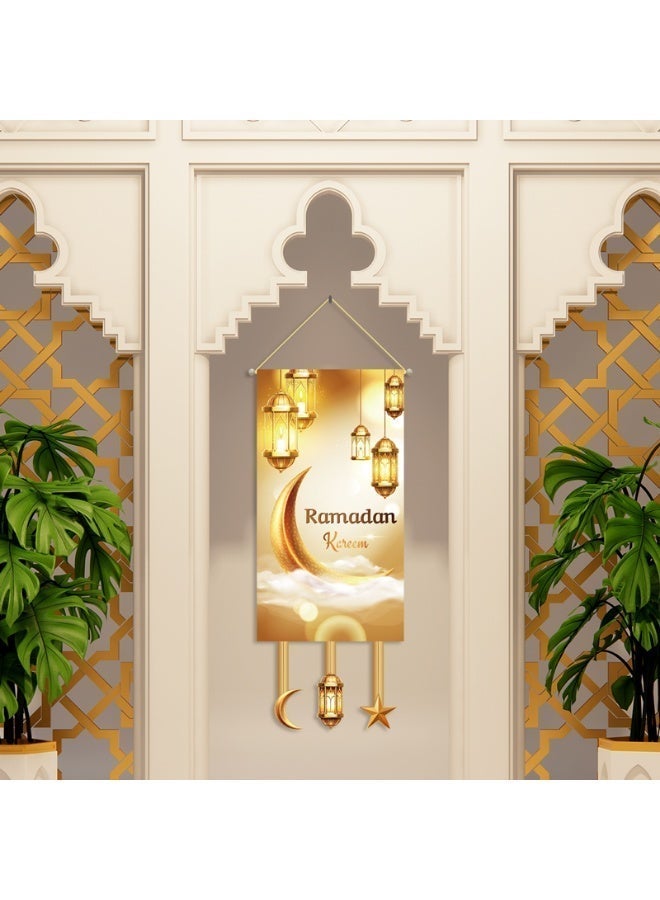 Ramadan Hanging Flag with Balloons Decoration Set – Festive Party Decor for Ramadan & Eid Celebration - Image 3
